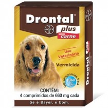 Drontal Plus Cães Carne 10kg - 4 Comp